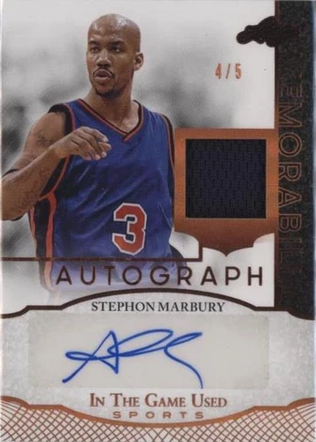 2024 Leaf in the Game Used Sports - Stephon Marbury #IGA-SM1
