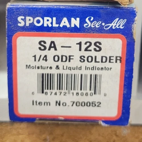 Sporlan See-All SA-12S 1/4" ODF Moisture & Liquid