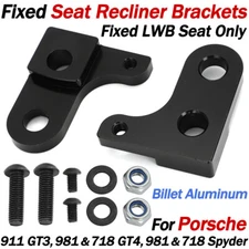 For Porsche 918 Fixed LWB Seat Recliner Brackets 911 GT3 981 & 718 GT4 / Spyder