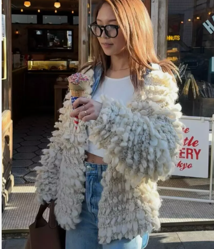 Zara Textured Chunky Knit Cardigan Jacket Beige Cream Size S M 0021/107 New - 第 10/17 張圖片