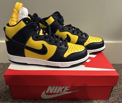 Size 10.5 - Nike Men's Dunk SP 2020 High Michigan for sale online
