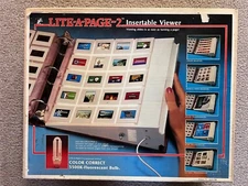 VTG Lite-A-Page-2 Slide Page Viewer In Orig Box -Tested No Bulb