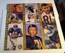 1998 Hall of Fame Gold Signature Series postcard of Bulldog Turner Unsigned