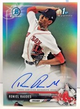 Roniel Raudes 2017 Bowman Chrome Prospect Refractor Autograph Auto /499  RED SOX