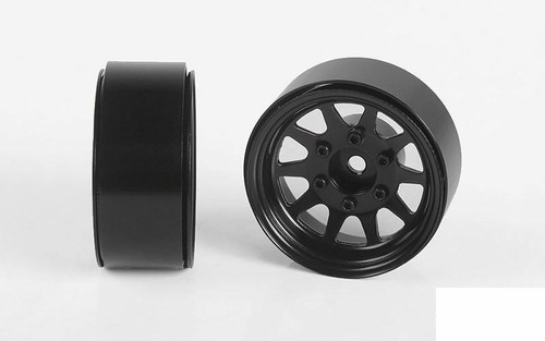 OEM 6-Lug Stamped Steel 1.55" Beadlock Wheels BLACK Z-W0310 RC4WD Scale RC - Picture 2 of 9