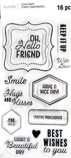 Encouragement Sayings  Frames Clear Stamp Set by Recollections 657345 NEW 