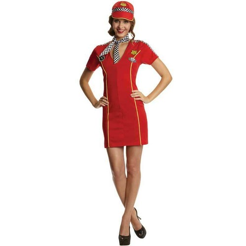 Ladies Race Racer Girl F1 Pit Grid Crew Sexy Fancy Dress Costume Outfit