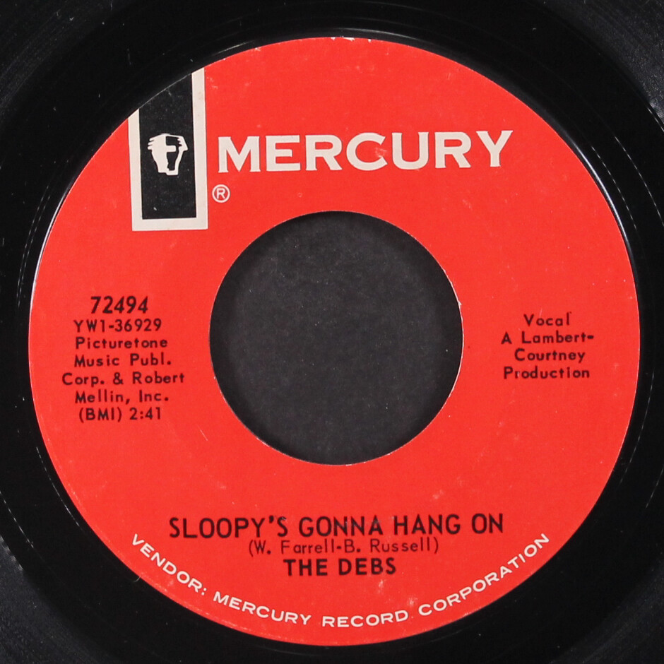 DEBS: under a streetlight / sloopy's gonna hang on MERCURY 7" Single 45 RPM