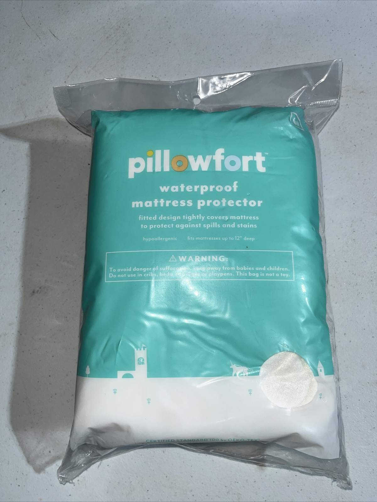 Pillowfort Waterproof Washable Mattress Protector Full Oekotex