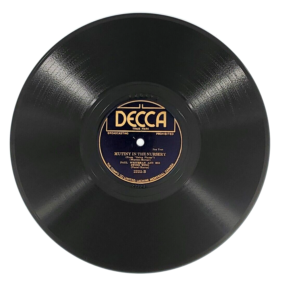Paul Whiteman Jeepers Creepers / Mutiny In The Nursery 78 Record E eBay