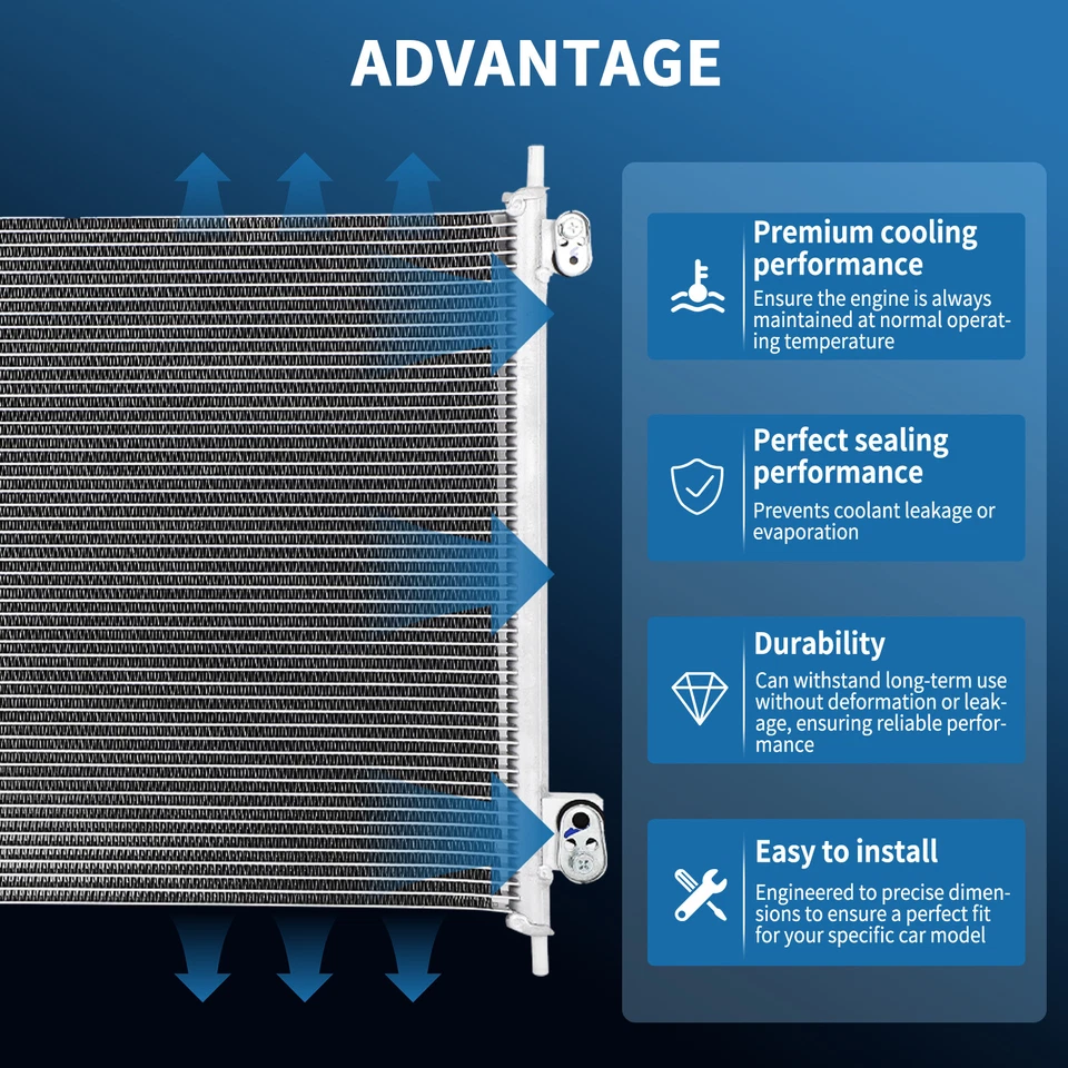 Condensador de CA para Honda Accord 2008-2012 todo 2,4 L 3,5 L se adapta a aluminio 3669 Foto 3 de 4