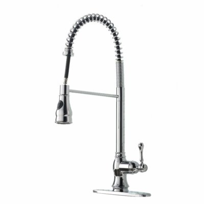 Stainless Steel Single Handle Arc Spiral Spring Pull Out Kitchen