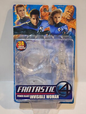 Fantastic 4 Movie Power Blast Invisible Woman Action Figure ToyBiz Sealed 2005