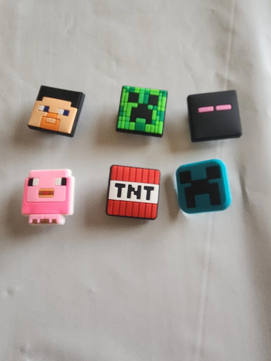 PVC Wristband And Shoe Charms 6 Piece Minecraft Jibbitz eBay