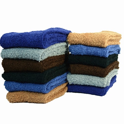 3-10 Pairs For Mens Soft Cozy Fuzzy Socks Non-Skid Solid Plain Home Warm Slipper - Picture 5 of 7
