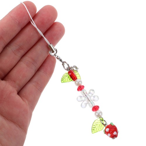 Kleine Erdbeer -Mobiltelefonkette Fräulein Handy-Armband-Anhänger Charme - 第 7/12 張圖片
