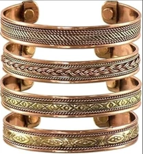 4 Pulsera De Cobre De Magnetoterapia Imanes Artritis Túnel Carpiano Unisex