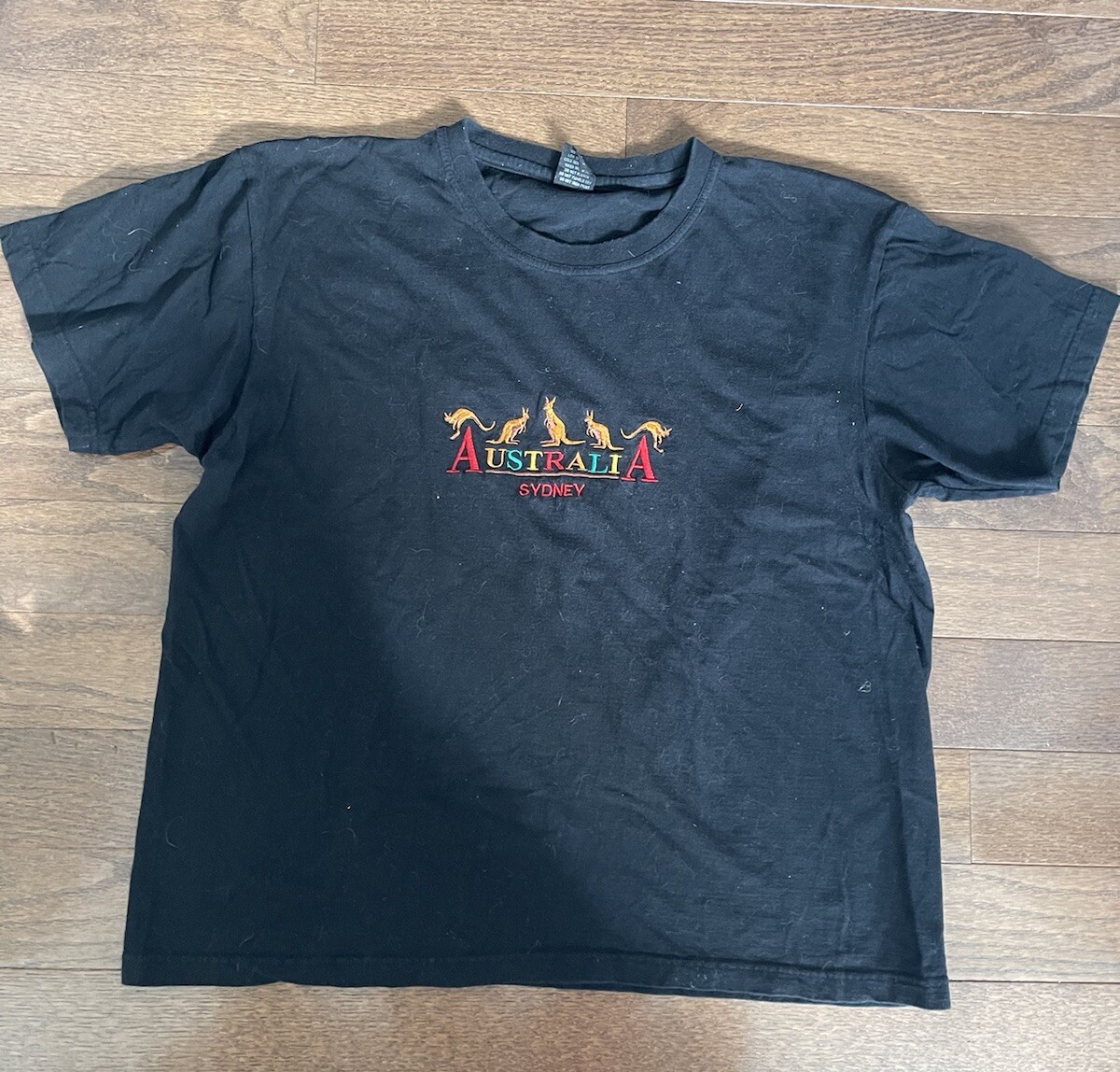 Barcoo Men’s Sydney Australia Black Embroided T Shirt Size L