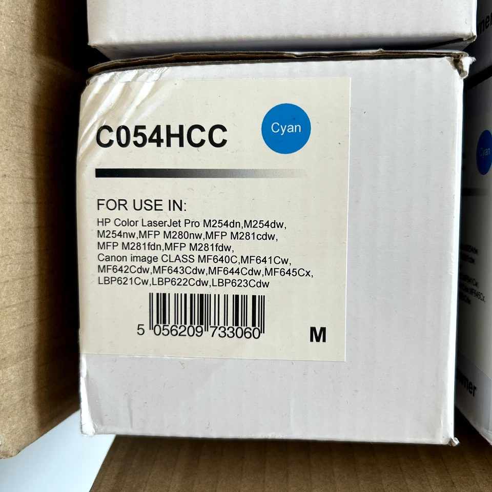 Cyan Magenta Yellow Canon 054H Colour Toners (x6 toners - bulk buy) Pack CMY HP - Image 3 of 4