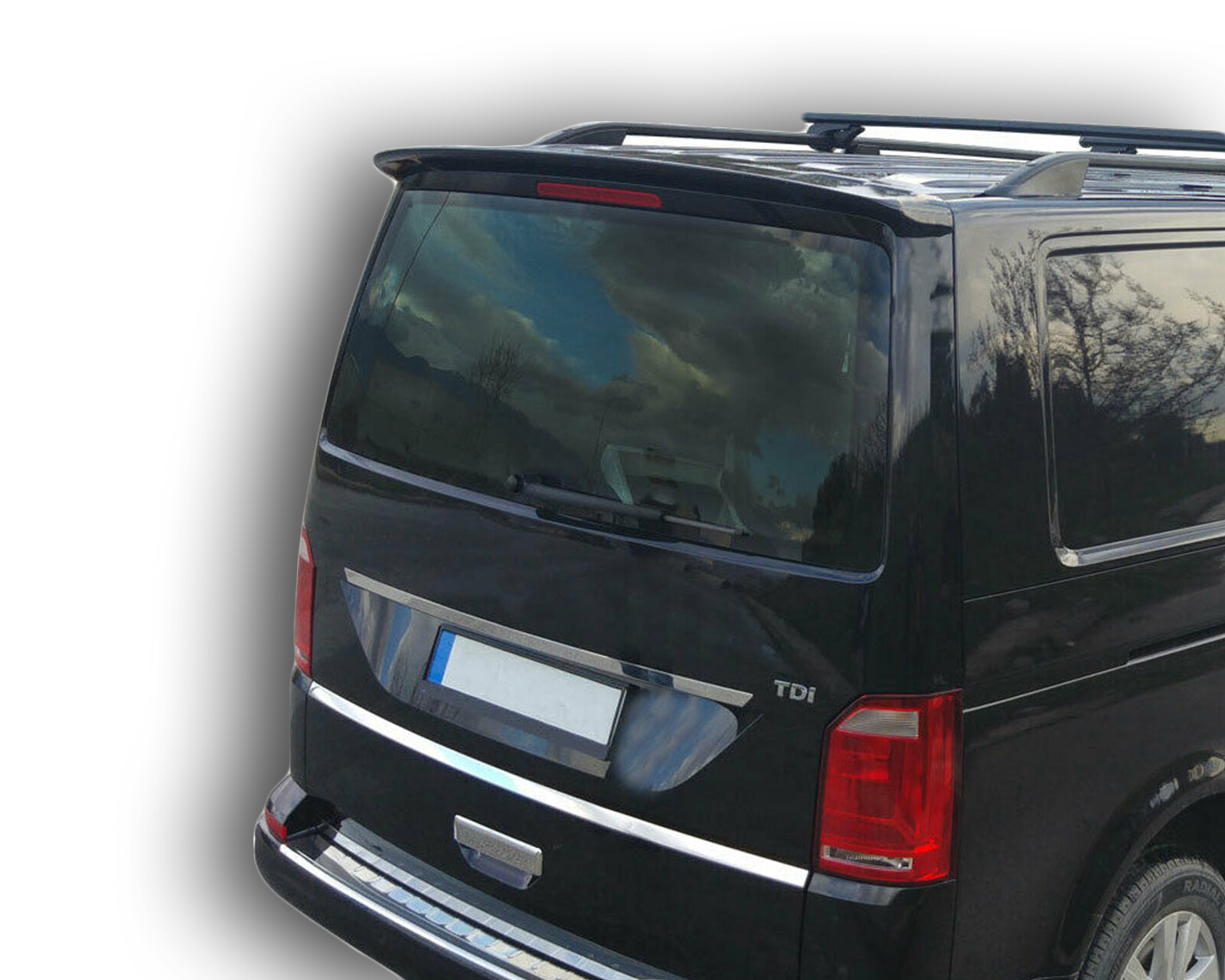Black Painted Roof Spoiler Suitable for VW Bus T6 Facelift Transporter Multivan