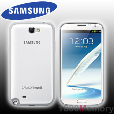GENUINE Samsung Galaxy Note 2 II Protective Cover Case White GT-N7100 GT-N7105