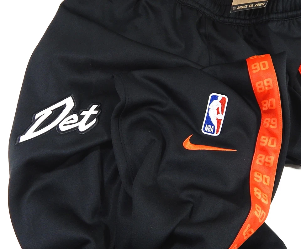 Pantalones de calentamiento emitidos por Nike City Team DET Bad Boys DET negros XL altos de Detroit Pistons Foto 3 de 4
