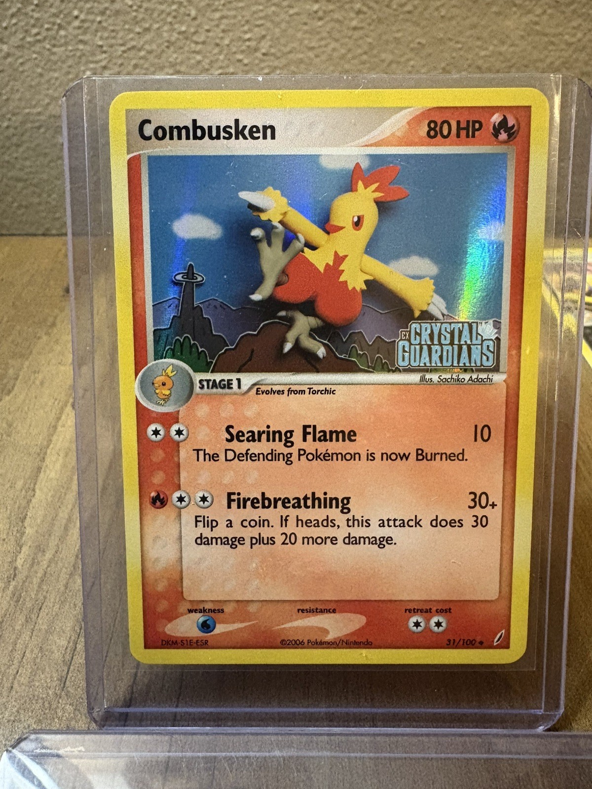 Combusken - 31/100 - Pokemon Crystal Guardians Reverse Holo Card VLP-NM