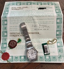 Rolex Oyster Perpetual Date 15200 34mm Stainless Steel 1997 Watch Box & Papers