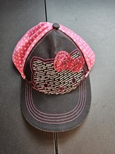 Girls Hello Kitty Hat With A Sequins Bow Snapback