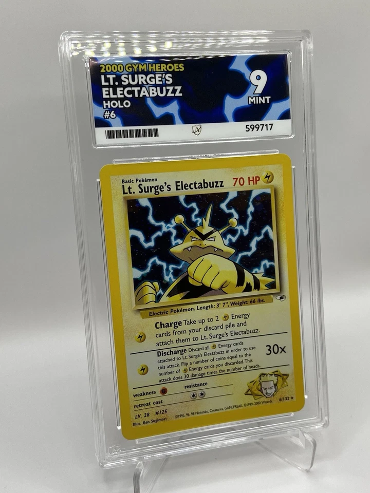 LT. Surge’s Electabuzz 6/132 WOTC English Holo | 2000 Gym Heroes | Ace 9 Mint - Image 2 of 4