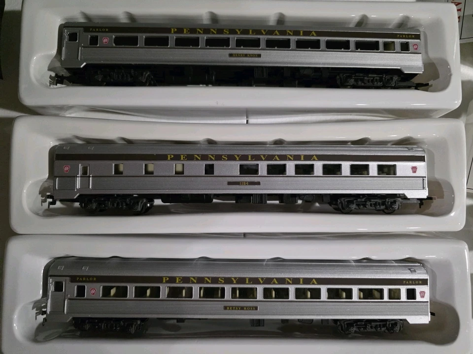 Model Power HO Scale Pennsylvania (Set Of 6) Passenger Cars, Diner Cars, etc. - Image 4 of 4