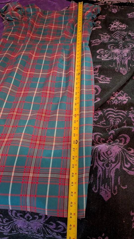 Vestido a cuadros vintage único Collectif Reino Unido 16 EE. UU. 12 Foto 4 de 4