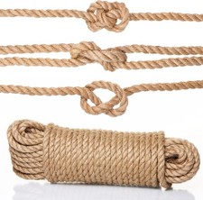 6mm Jute Twine Hemp Rope,100 Natural Jute Rope 4-ply Thick Twine String Cord...