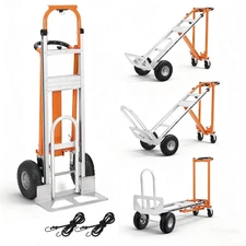 Aluminum Convertible Hand Truck 4-in-1000 Lbs Capacity Heavy Duty Dolly Cart