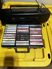 Vintage Magnavox Cassette Boombox  Case Lot of Cassette Tapes Music Collection