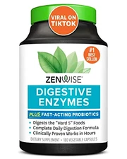 Zenwise Health Digestive Enzymes for Gut Health, Multi-Enzymes - 180 Capsules