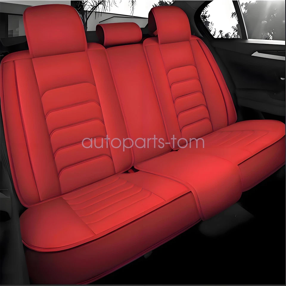 Funda protectora de asiento delantero+trasero para Mercedes Benz C300 accesorios cojín rojo Foto 4 de 4