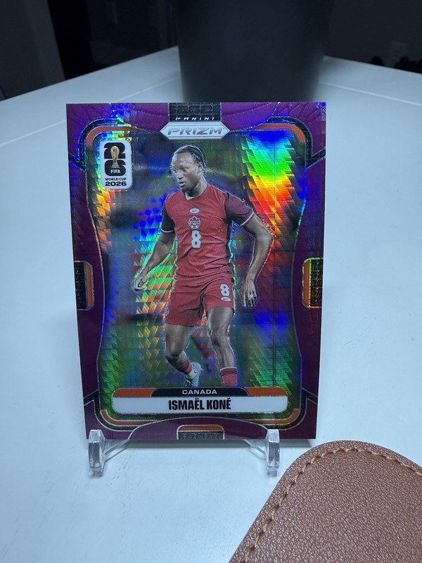 2026 Panini Prizm FIFA World Cup Purple Hyper Prizm 181/299 Ismael Kone Canada