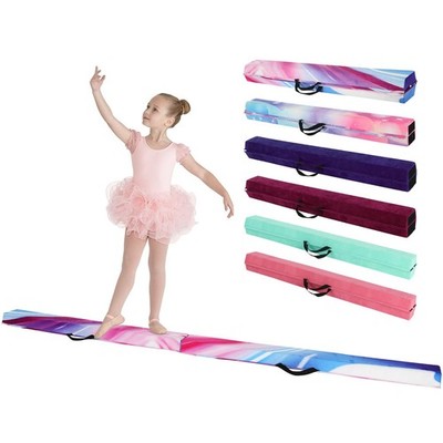 Balance Beam 3-5 8FT Folding Gymnastics Balance Beam for Ages 6-12 Balance Be...