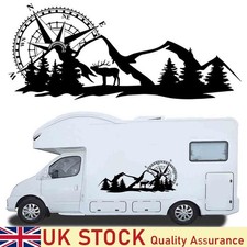 2X High Quality Camper Van Car Body Stickers Mountain Compass Vinyl Decal UK