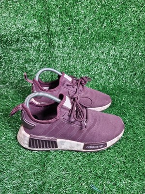Adidas NMDR1 Boost Women Size 5.5 Casual Gym Shoes Maroon White Grey GW9475