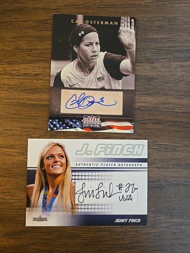 (2) JENNY FINCH 2005 FLEER /150 CAT OSTERMAN 2012 AMERICANA /368 #FA-JF& #72