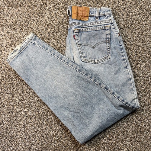 Vintage Levi's 560 Men's 28x30 USA Made Loose Fit Tapered Jeans Light Wash 90s