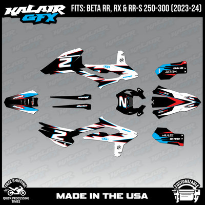 Graphics Kit for Beta RR, RX,RR-S 250 300 (2023-2024) Vizion Series - Red