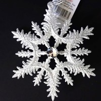 Christbaumschmuck Weihnachten Snowflake Schneeflocken Weiß Gisela Graham 14 Cm