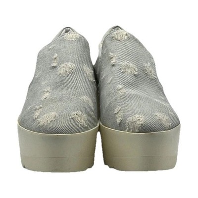 KENDALL + KYLIE Women s Blue/White Denim Platform Slip-On Flats Round Toe 7
