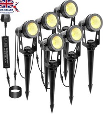 Garden Spotlights Mains Outdoor 6-18pcs LED Warm Waterproof Uplighter Floodlight