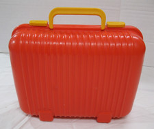 Bluebird Toys 1983 Gear Box Kids Toy Case Red w/ Yellow Handle Vintage AS IS