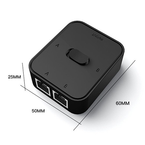 RJ45 Network Switch Selector 1000Mbps 2 In 1 Out/1 In 2 Out Internal External - Afbeelding 4 van 12