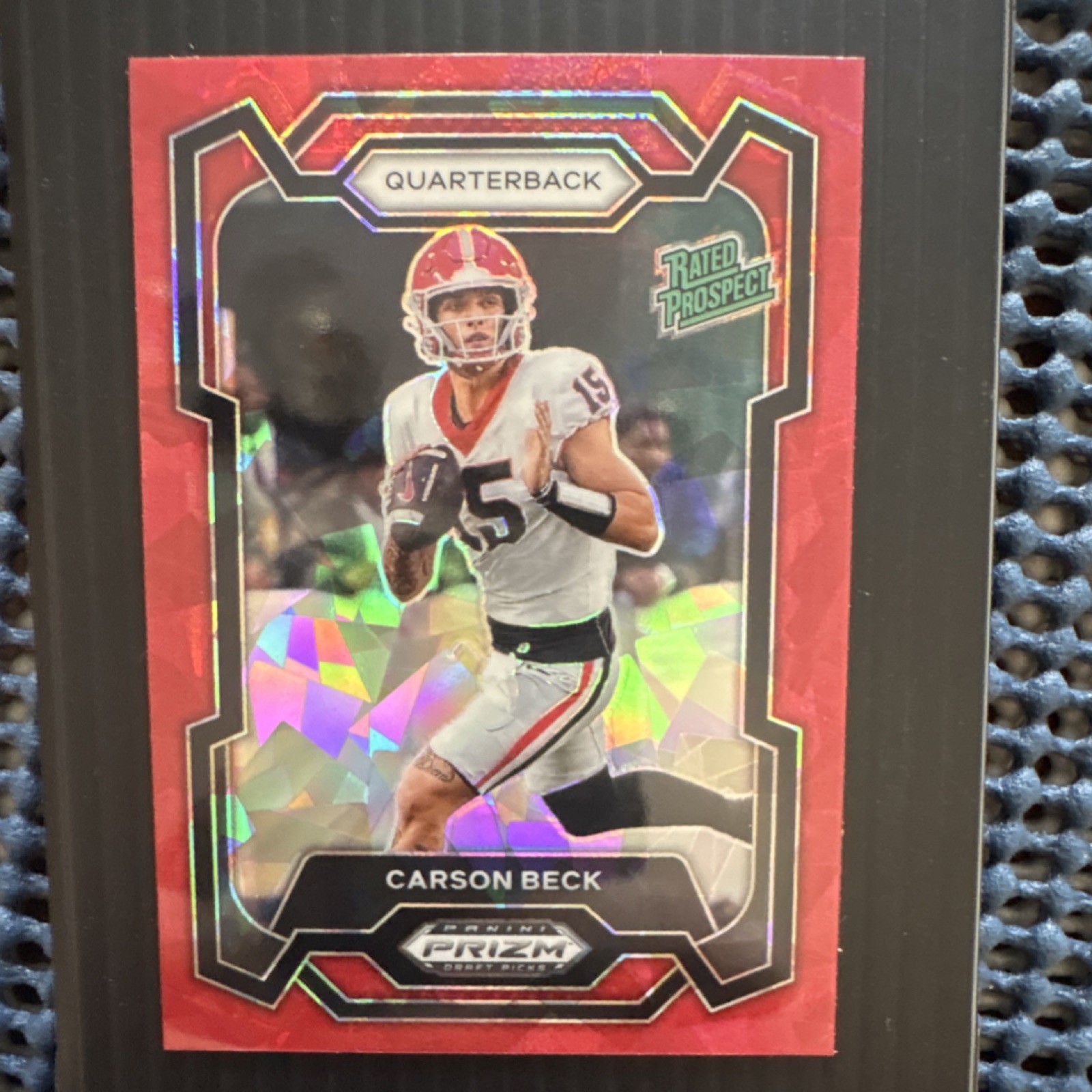Panini 2024 Prizm Draft Picks Carson Beck Rated Prospect Red Ice Georgia #130